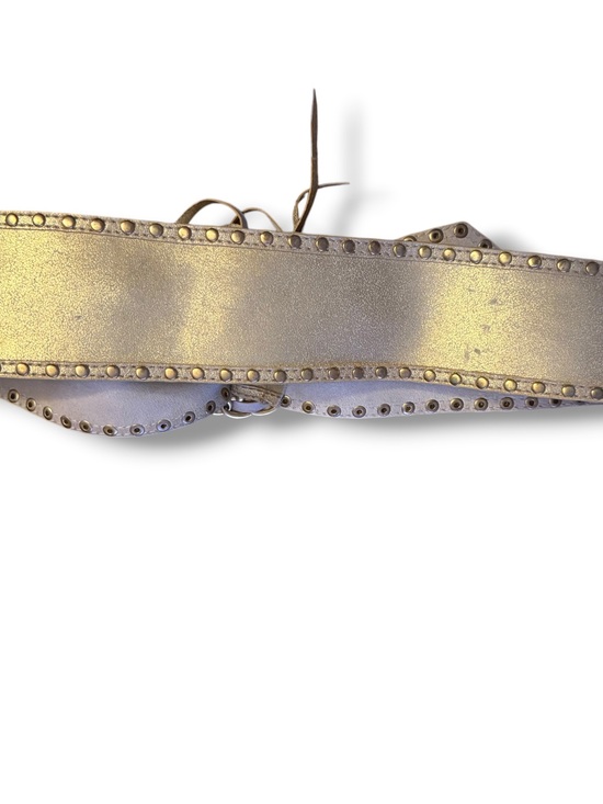 Guess wide metallic gold leather slouch belt main image 6
